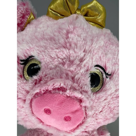 Hug Fun Pig Plush Stuffed Animal Toy Pink Gold Bow Tutu Dancer Pig NWT* - Picture 5 of 11